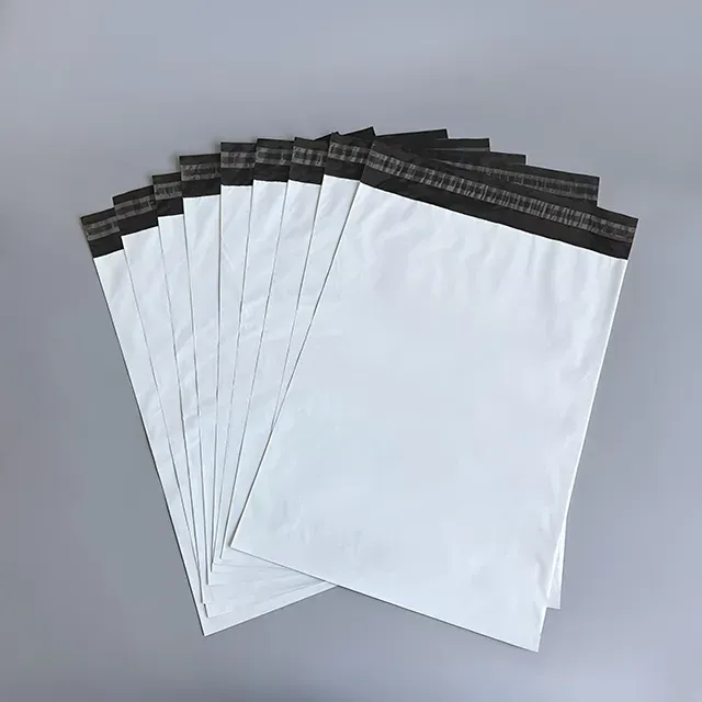 white poly mailer bags
